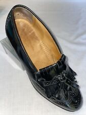Johnston & Murphy Optima Wingtip Loafers Mens Size 8 D Black Leather Slip On