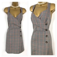 check pinafore dress primark