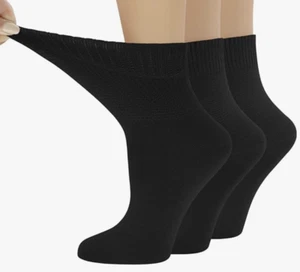 NEW PERSOON Women's 3 Pack Extra Soft Bamboo Non-Binding Ankle Socks - Picture 1 of 1