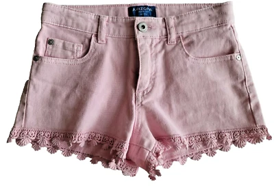 Pantalones cortos de mezclilla Arizona para niñas Pinck parte inferior de encaje talla 12 Foto 1 de 4