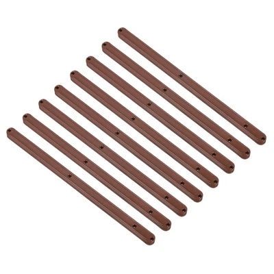 Schubladengleiter 8 Stück 300mm - Plastik Schienen Nutführungen (Braun) - Bild 1 von 4