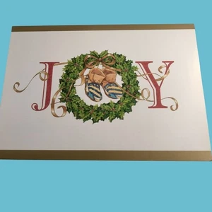 Christmas Card Mailing Service Wishing You Joy Dakota Indian Foundation Wreath - Picture 1 of 5