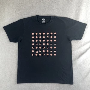 Dusen Dusen x UNIQLO Shirt Mens Large Black Felt Circle Geometric Graphic RARE - Picture 1 of 16