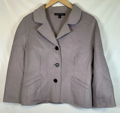 Lafayette 148 Lavender Felted Angora Wool Jacket Blazer Collared Women’s Size 10 - Image 1 of 4