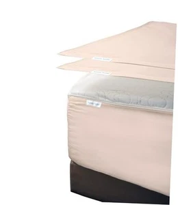 Zip On Fitted Sheet- Includes 1 Fitted Base + 2 Zip Queen Size (60x80) Blush - Picture 1 of 8