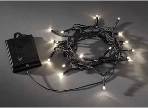 Weihnachtsbeleuchtung LED Lichterkette 40 LED Außen Weiß/Schwarz - Foto 1 di 12