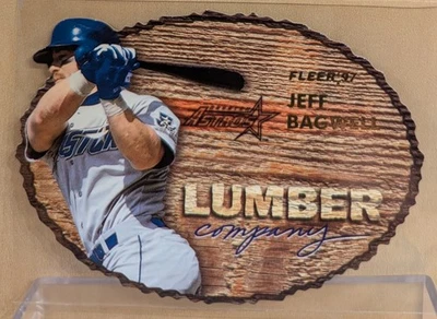1997 Fleer LUMBER COMPANY NO2 Джефф Бэгвелл Астрос HOF РЕДКАЯ ШТАМПОВАННАЯ ВСТАВКА - Изображение 1 из 2