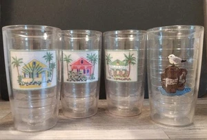 4 Tervis Becher 16 Unzen Doppelwand Strand Häuser Möwe Meer Patches - Bild 1 von 8