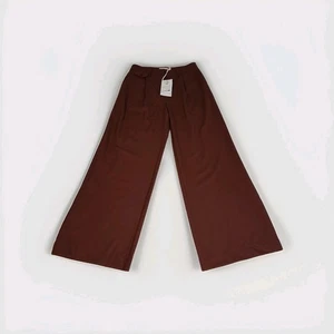 Pantaloni Thinking Mu Coffee Pat pieghe davanti gamba larga misto lana sostenibili taglia 36 - Foto 1 di 16