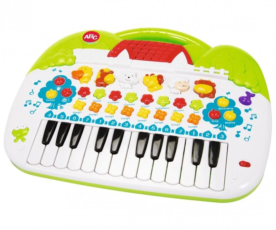 ABC Tier-Keyboard mit Sound Kinder-Keyboard Piano Klavier Musikinstrument Simba - Bild 1 von 1