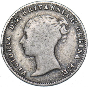 1854 Groat (Fourpence) - Victoria British Silver Coin - Picture 1 of 2