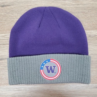 Gorro con puños de la Universidad de Washington Adidas UW NCAA apreciación militar OSFA Foto 1 de 4