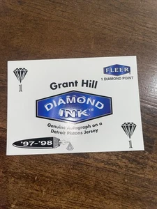 1997-98 Fleer Diamond Ink Exchange Program 1 Point Grant Hill HOF - Picture 1 of 2