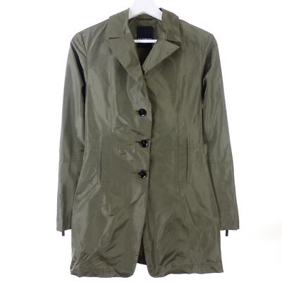 ULI SCHNEIDER Mantel Blazer Jacke Jacket Silk Seide Oliv Khaki Gr. 34 XS  - Bild 1 von 3