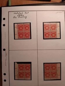 Scott # J 84a Matching corner blocks MNH - Picture 1 of 6