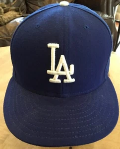 New Era Los Angeles Dodgers LA 59Fifty Mütze Cap MLB On-Field 7 5/8 Flat Bill Blau - Bild 1 von 8