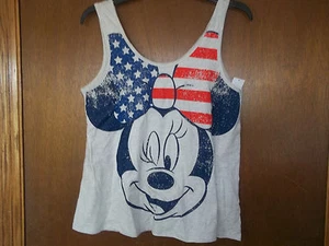 Disney junior t-shirts Patrriotic Minnie Mouse NWT XS Small Juniors - Picture 1 of 1