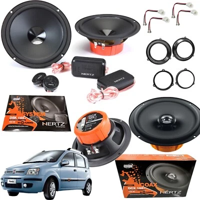 kit 6 Casse Altoparlanti Hertz Dieci ANT+POST per Fiat Panda 169+Griglie Tweeter