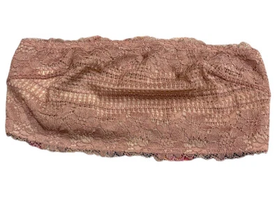 Free People Bralette Top Size M  Camila Bandeau Crochet Lace Bra Vintage Rose - Image 1 of 4