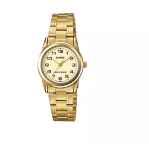 Casio LTP-V001G-9BUDF Women's Analog Quartz Gold Tone Dial Stainless Steel Watch - Picture 1 of 2
