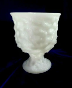 White Milk Glass Footed Pedestal Planter/Pot/Vase by EO Brody Co. Cleveland, OH - Picture 1 of 11