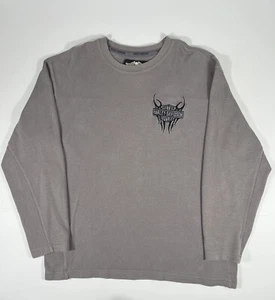 Harley Davidson Langarmshirt Gr. L bestickte Logos grau - Bild 1 von 10