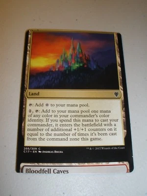 MTG Magic Miscut Misprint Opal Palace / Bloodfell Caves x1 Commander 2017 NM - Image 1 of 2