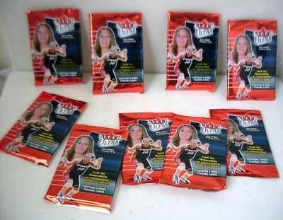 9x 2002 Fleer Ultra WNBA EMPTY Wax Pack Wrappers – Neatly Cut Tops, No Cards - Image 1 of 2