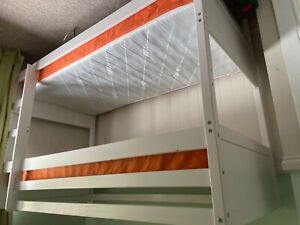Kids White solid wood bunk beds (age 6+) with/without mattresses good condition
