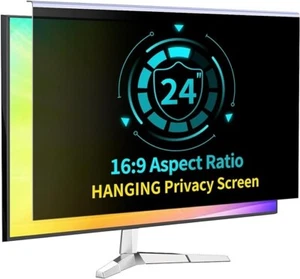 24 Inch Computer Privacy Screen for 16:9 Computer Monitor Hanging type - Picture 1 of 7