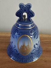 Bing & Grondahl 1974 BELL Blue Gold PORCELAIN Denmark FAMOUS CHURCHES First Bell
