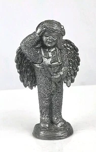 Michael Ricker Pewter Numbered Signed Figurine Christmas Pageant Angel Girl 3041 - Picture 1 of 6