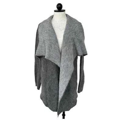 Nanette Lepore Gray Waterfall Open Front Cardigan Sweater Two Tone  Size Large - Image 1 of 4