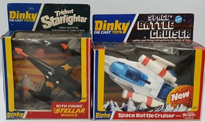 SPACE : SPACE BATTLE CRUISER & TRIDENT STARFIGHTER DINKY MODELS (DRMP) - Picture 1 of 9