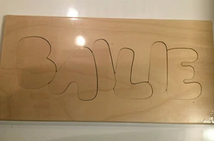 Handmade USA Stout Sprout Wood Name Puzzled Board "BAILIE" - Picture 1 of 2