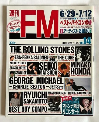 MADONNA LIVE IN JAPAN WEEKLY FM MAGAZINE 1987 GEORGE MICHAEL ROLLING STONES Z22 - Image 1 of 4