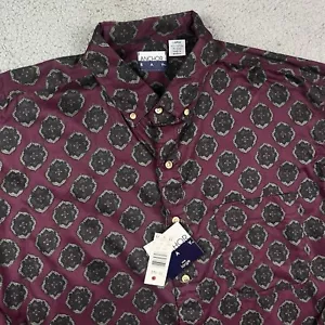 Camisa De Colección Anchor Bay Púrpura Patrón Único Abotonada Años 90 Para Hombres L Nueva de Lote Antiguo - Imagen 1 de 9