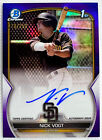 2023 Bowman Chrome 1st Nick Vogt Card #CPA-NV Auto Purple Refractor /250 Padres