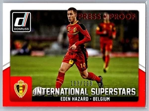 2015 PANINI DONRUSS SOCCER 14 EDEN HAZARD INT. SUPERSTARS PRESS PROOF 183/299 - Picture 1 of 2