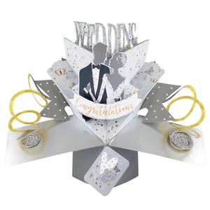 Wedding Card 3D Pop Up Card For Wedding Day Gift Card - Picture 1 of 3