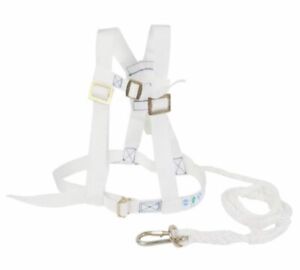 White Nylon 100Kg 220.5lb Adjustable Belt Rock Climbing Harness