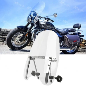 For Triumph Bonneville Speedmaster Clear 7/8" 1" Handlebar Windshield Windscreen - Picture 1 of 8