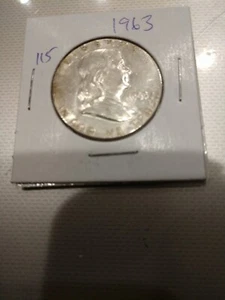 Franklin Half Dollar 1963. 90% Silber GET THE ONE IN PICTURE (DW-14-115) - Bild 1 von 2
