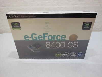 NEW! Sealed! Nvidia EVGA e-GeForce 8400 GS PCI-E Graphics Video Card 256MB HDCP - Image 1 of 4