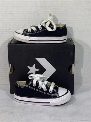 Zapatillas deportivas Converse para niños pequeños talla 5 EU 21 negras de lona Inf C/T A/S OX AJ-1366 Foto 1 de 4
