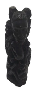 WOW! African TREE OF LIFE Family Ancestor MAKONDE Ebony Wood Carved Wood Statute - Picture 1 of 8
