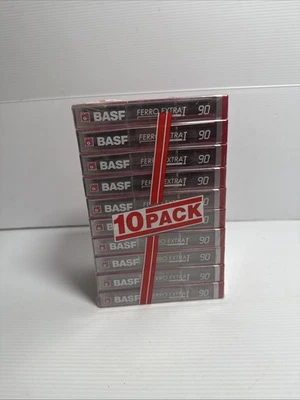 10 Pack BASF FERRO EXTRA I 90  Blank Audio Cassette Tape New Sealed - Image 1 of 4
