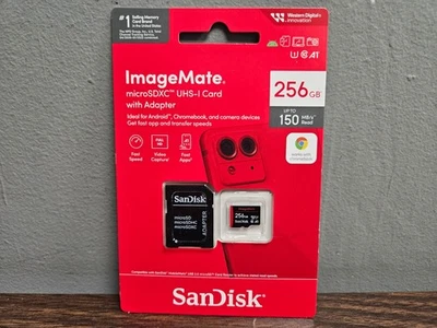 SanDisk SDSQUAC-256G-AW6KA ImageMate 256GB MicroSDXC Memory Card w/ Adapter New - Image 1 of 3