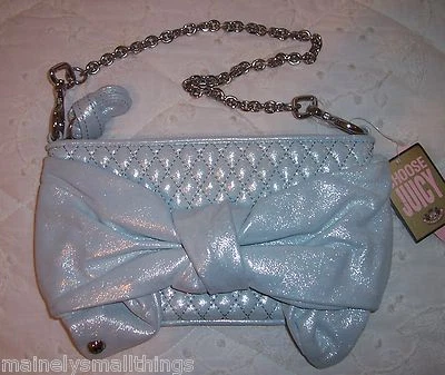 NUEVO CON ETIQUETAS Juicy Couture Regalo Arco Cápsula Bolso sin asas Cuero Acolchado Foto 1 de 4