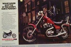 HONDA SHADOW 500 Original 2 Page Motorcycle Ad 1985 - Bild 1 von 1